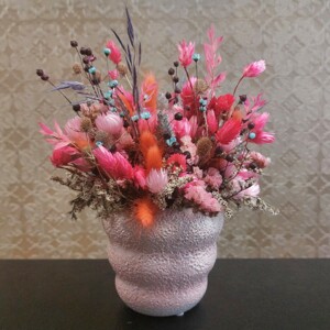 Dried Flower Arrangement Pinks