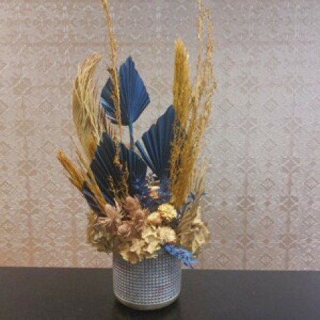 Dried Flower Arrangement Navy