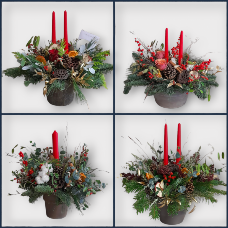 Christmas Candle Pot