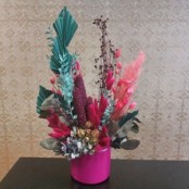 Dried Arrangement Pink Teal