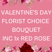 Valentines 1 Red Rose Florist Choice