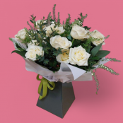 Valentines Day White Rose Bouquet